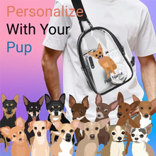 Load image into Gallery viewer, chihuahaus transparent-sling-bag-multi