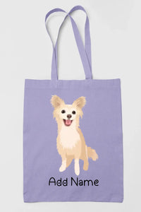 Personalized Chihuahua Love Zippered Tote Bag-Accessories-Accessories, Bags, Chihuahua, Dog Mom Gifts, Personalized-Zippered Tote Bag-Pastel Purple-Classic-2