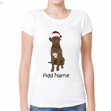 Load image into Gallery viewer, Personalized Chocolate Lab Mom T Shirt for Women-Customizer-Apparel, Chocolate Labrador, Dog Mom Gifts, Labrador, Personalized, Shirt, T Shirt-2