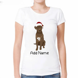 Personalized Chocolate Lab Mom T Shirt for Women-Customizer-Apparel, Chocolate Labrador, Dog Mom Gifts, Labrador, Personalized, Shirt, T Shirt-2