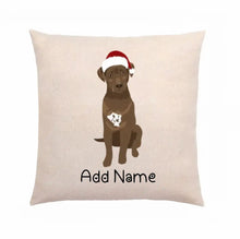 Load image into Gallery viewer, Personalized Chocolate Labrador Linen Pillowcase-Home Decor-Chocolate Labrador, Dog Dad Gifts, Dog Mom Gifts, Home Decor, Labrador, Pillows-2