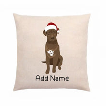 Load image into Gallery viewer, Personalized Chocolate Labrador Linen Pillowcase-Linen Pillow Case-Cotton-Linen-16&quot;x16&quot;