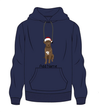 Load image into Gallery viewer, Personalized Chocolate Labrador Men&#39;s Warm Hoodie Sweatshirt-Apparel-Apparel, Chocolate Labrador, Dog Dad Gifts, Hoodie, Labrador, Personalized, Sweatshirt-Men&#39;s Warm Hoodie Sweatshirt-Navy Blue-S-2