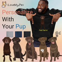 Load image into Gallery viewer, labrador chocolate hoodie-mens-multi