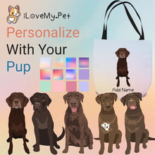 Load image into Gallery viewer, Personalized Chocolate Labrador Small Tote Bag-Accessories-Accessories, Bags, Chocolate Labrador, Dog Mom Gifts, Labrador, Personalized-Small Tote Bag-Your Design-One Size-1