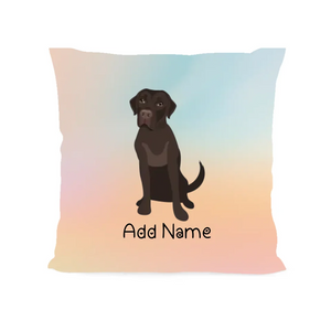 Personalized Chocolate Labrador Soft Plush Pillowcase-Home Decor-Chocolate Labrador, Christmas, Dog Dad Gifts, Dog Mom Gifts, Home Decor, Labrador, Personalized, Pillows-Soft Plush Pillowcase-As Selected-12"x12"-2