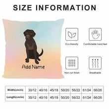 Load image into Gallery viewer, Personalized Chocolate Labrador Soft Plush Pillowcase-Home Decor-Chocolate Labrador, Christmas, Dog Dad Gifts, Dog Mom Gifts, Home Decor, Labrador, Personalized, Pillows-4