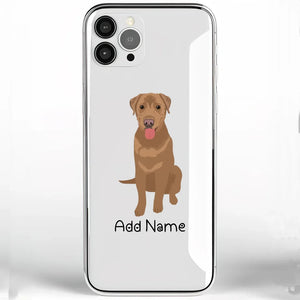 Personalized Chocolate Labrador Soft Shell Phone Cover-Cell Phone Accessories-Accessories, Chocolate Labrador, Dog Mom Gifts, Labrador, Personalized, Phone Case-Phone Cover-Transparent TPU-One Size-2