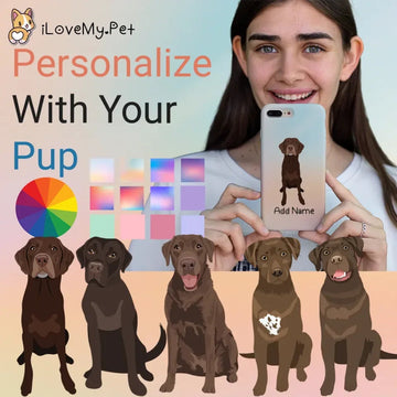 Personalized Chocolate Labrador Soft Shell Phone Cover 360x