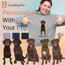 Load image into Gallery viewer, labrador chocolate hoodie-womens-multi