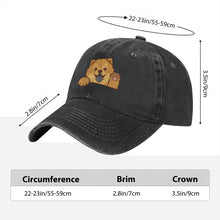 Load image into Gallery viewer, Personalized Chow Chow Baseball Cap - Waving Chow Chow Design - Match Your Dog's Coat Color-Hats &amp; Caps-Accessories,Baseball Caps,Chow Chow,Dog Dad Gifts,Dog Mom Gifts-8