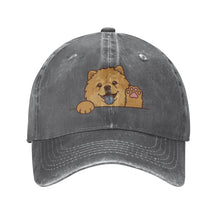 Load image into Gallery viewer, Personalized Chow Chow Baseball Cap - Waving Chow Chow Design - Match Your Dog's Coat Color-Hats &amp; Caps-Accessories,Baseball Caps,Chow Chow,Dog Dad Gifts,Dog Mom Gifts-Deep Heather-One Size-3