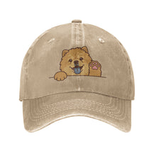 Load image into Gallery viewer, Personalized Chow Chow Baseball Cap - Waving Chow Chow Design - Match Your Dog's Coat Color-Hats &amp; Caps-Accessories,Baseball Caps,Chow Chow,Dog Dad Gifts,Dog Mom Gifts-Natural-One Size-4
