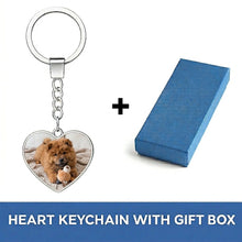 Load image into Gallery viewer, Personalized Chow Chow Keychain – Heart Shaped – Double-Sided Glass-Key Chain-Accessories,Keychain,Upload Photo-3