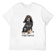 Load image into Gallery viewer, Personalized Cocker Spaniel Dad Cotton T Shirt-Apparel-Apparel, Cocker Spaniel, Dog Dad Gifts, Personalized, Shirt, T Shirt-Men&#39;s Cotton T Shirt-White-Medium-10