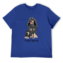 Load image into Gallery viewer, Personalized Cocker Spaniel Dad Cotton T Shirt-Apparel-Apparel, Cocker Spaniel, Dog Dad Gifts, Personalized, Shirt, T Shirt-Men&#39;s Cotton T Shirt-Blue-Medium-11