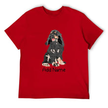 Load image into Gallery viewer, Personalized Cocker Spaniel Dad Cotton T Shirt-Apparel-Apparel, Cocker Spaniel, Dog Dad Gifts, Personalized, Shirt, T Shirt-Men&#39;s Cotton T Shirt-Red-Medium-14