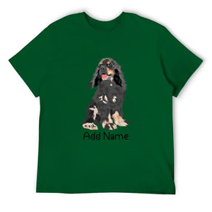 Personalized Cocker Spaniel Dad Cotton T Shirt-Apparel-Apparel, Cocker Spaniel, Dog Dad Gifts, Personalized, Shirt, T Shirt-Men's Cotton T Shirt-Green-Medium-16