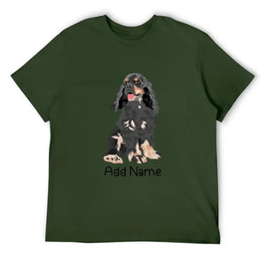 Personalized Cocker Spaniel Dad Cotton T Shirt-Apparel-Apparel, Cocker Spaniel, Dog Dad Gifts, Personalized, Shirt, T Shirt-Men's Cotton T Shirt-Army Green-Medium-17