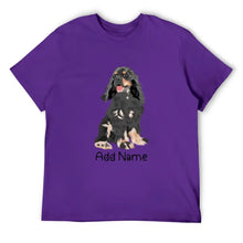 Load image into Gallery viewer, Personalized Cocker Spaniel Dad Cotton T Shirt-Apparel-Apparel, Cocker Spaniel, Dog Dad Gifts, Personalized, Shirt, T Shirt-Men&#39;s Cotton T Shirt-Purple-Medium-18