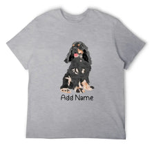 Load image into Gallery viewer, Personalized Cocker Spaniel Dad Cotton T Shirt-Apparel-Apparel, Cocker Spaniel, Dog Dad Gifts, Personalized, Shirt, T Shirt-Men&#39;s Cotton T Shirt-Gray-Medium-19