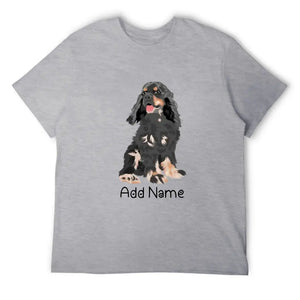 Personalized Cocker Spaniel Dad Cotton T Shirt-Apparel-Apparel, Cocker Spaniel, Dog Dad Gifts, Personalized, Shirt, T Shirt-Men's Cotton T Shirt-Gray-Medium-19