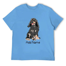 Load image into Gallery viewer, Personalized Cocker Spaniel Dad Cotton T Shirt-Apparel-Apparel, Cocker Spaniel, Dog Dad Gifts, Personalized, Shirt, T Shirt-Men&#39;s Cotton T Shirt-Sky Blue-Medium-2