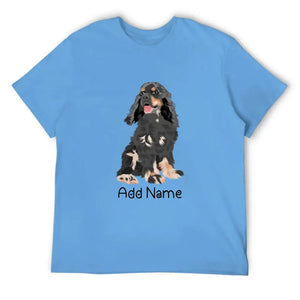 Personalized Cocker Spaniel Dad Cotton T Shirt-Apparel-Apparel, Cocker Spaniel, Dog Dad Gifts, Personalized, Shirt, T Shirt-Men's Cotton T Shirt-Sky Blue-Medium-2