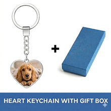 Load image into Gallery viewer, Personalized Cocker Spaniel Keychain – Heart Shaped – Double-Sided Glass-Key Chain-Accessories,Keychain,Upload Photo-3
