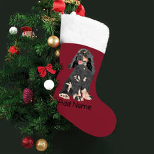Load image into Gallery viewer, Personalized Cocker Spaniel Large Christmas Stocking-Christmas Ornament-Christmas, Cocker Spaniel, Home Decor, Personalized-Large Christmas Stocking-Christmas Red-One Size-2