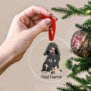 Personalized Cocker Spaniel Love Christmas Tree Ornaments-Christmas Ornament-Christmas, Cocker Spaniel, Personalized-Christmas Tree Ornaments-Transparent-3.5" or 8.9 cm-2