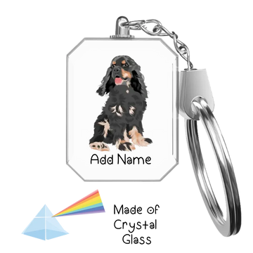 Personalized Cocker Spaniel Love Crystal Glass Keychain-Accessories-Cocker Spaniel-Crystal Keychain-Glass Crystal-One Size-2