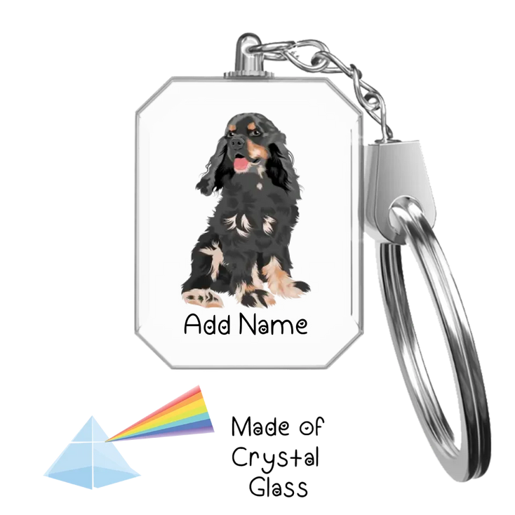Personalized Cocker Spaniel Love Crystal Glass Keychain-Accessories-Cocker Spaniel-Crystal Keychain-Glass Crystal-One Size-2