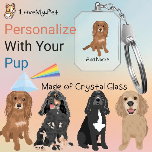 Cocker Spaniel crystal-keychain-multi