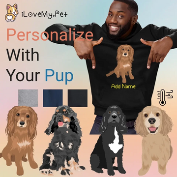 Personalized Cocker Spaniel Love Mens Warm Hoodie Sweatshirt 360x