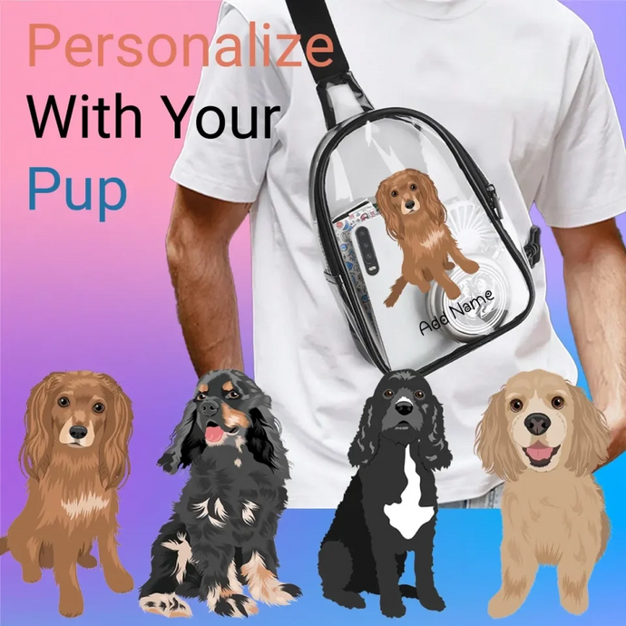 Cocker Spaniel transparent-sling-bag-multi