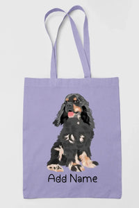 Personalized Cocker Spaniel Love Zippered Tote Bag-Accessories-Accessories, Bags, Cocker Spaniel, Dog Mom Gifts, Personalized-Zippered Tote Bag-Pastel Purple-Classic-2