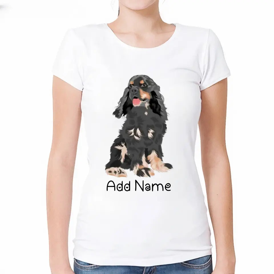 Personalized Cocker Spaniel Mom T Shirt for Women-Customizer-Apparel, Cocker Spaniel, Dog Mom Gifts, Personalized, Shirt, T Shirt-Modal T-Shirts-White-Small-2