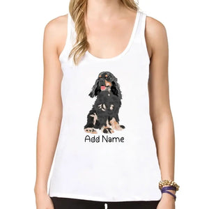 Personalized Cocker Spaniel Mom Yoga Tank Top-Shirts & Tops-Apparel, Cocker Spaniel, Dog Mom Gifts, Shirt, T Shirt-Yoga Tank Top-White-XS-2