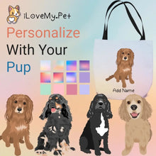 Load image into Gallery viewer, Personalized Cocker Spaniel Small Tote Bag-Accessories-Accessories, Bags, Cocker Spaniel, Dog Mom Gifts, Personalized-Small Tote Bag-Your Design-One Size-1