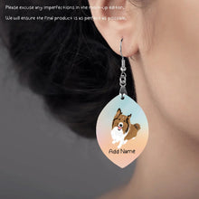 Load image into Gallery viewer, Personalized Collie / Sheltie Dog Mom Earrings-Dog Themed Jewellery-Rough Collie, Shetland Sheepdog-Personalized Dog Mom Earrings-Oval-One Size-3