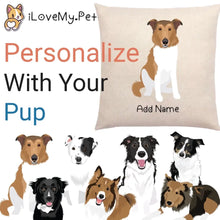 Load image into Gallery viewer, Personalized Collie / Sheltie Linen Pillowcase-Linen Pillow Case-Cotton-Linen-16"x16"
