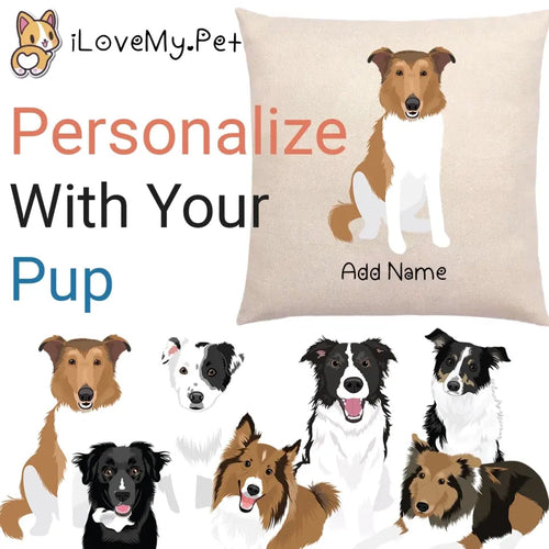 Personalized Collie / Sheltie Linen Pillowcase-Home Decor-Dog Dad Gifts, Dog Mom Gifts, Home Decor, Personalized, Pillows, Rough Collie, Shetland Sheepdog-1