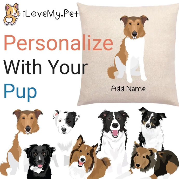 Personalized Collie / Sheltie Linen Pillowcase-Home Decor-Dog Dad Gifts, Dog Mom Gifts, Home Decor, Personalized, Pillows, Rough Collie, Shetland Sheepdog-1