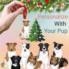 Load image into Gallery viewer, Collie christmas-tree-ornament-multi