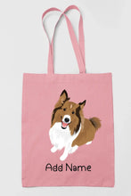 Load image into Gallery viewer, Personalized Collie / Sheltie Love Zippered Tote Bag-Accessories-Accessories, Bags, Dog Mom Gifts, Personalized, Rough Collie, Shetland Sheepdog-11