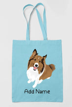Load image into Gallery viewer, Personalized Collie / Sheltie Love Zippered Tote Bag-Accessories-Accessories, Bags, Dog Mom Gifts, Personalized, Rough Collie, Shetland Sheepdog-13