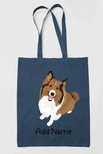 Load image into Gallery viewer, Personalized Collie / Sheltie Love Zippered Tote Bag-Accessories-Accessories, Bags, Dog Mom Gifts, Personalized, Rough Collie, Shetland Sheepdog-14