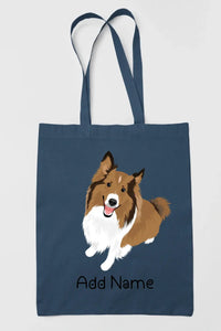 Personalized Collie / Sheltie Love Zippered Tote Bag-Accessories-Accessories, Bags, Dog Mom Gifts, Personalized, Rough Collie, Shetland Sheepdog-14