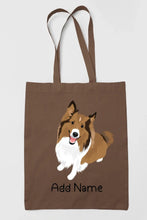 Load image into Gallery viewer, Personalized Collie / Sheltie Love Zippered Tote Bag-Accessories-Accessories, Bags, Dog Mom Gifts, Personalized, Rough Collie, Shetland Sheepdog-15